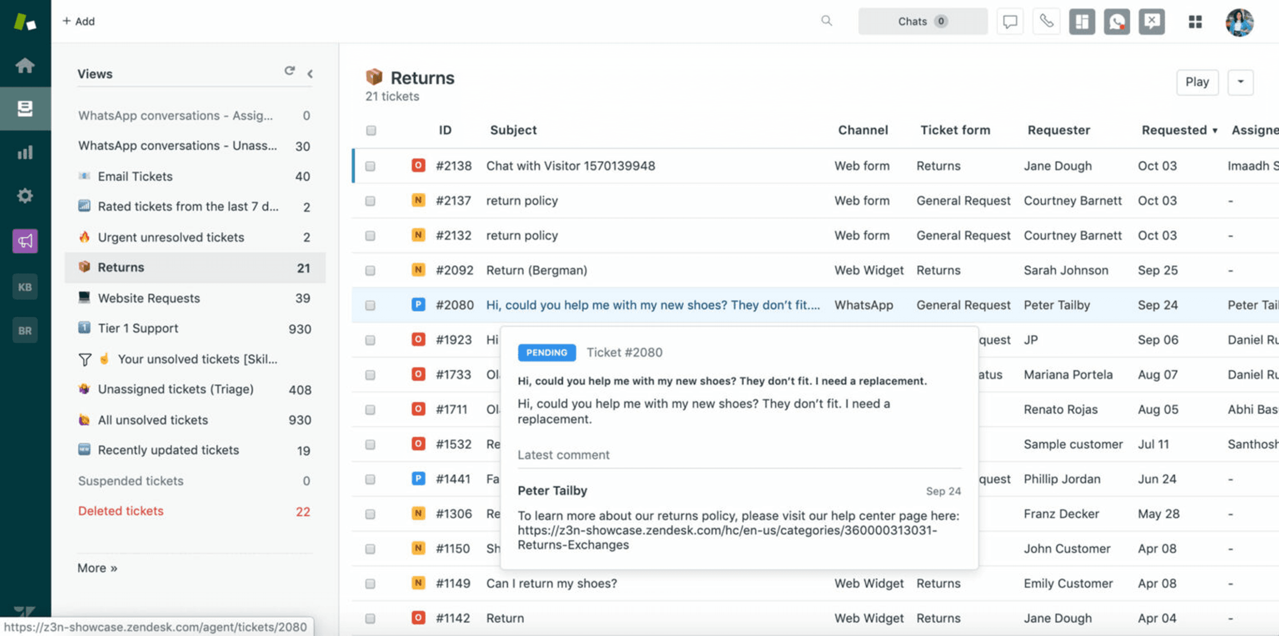 A screenshot of the Zendesk software in use, in comparison the Intercom software for CX operations.